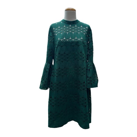 Trina Turk Palm Colony Dress Green Floral Lace Cocktail Party Dinner Nwot 2XL - Picture 10 of 13